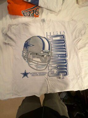 Vintage 1995 Dallas Cowboys Riddell Tee XL Made in USA Super Bowl XXX Era